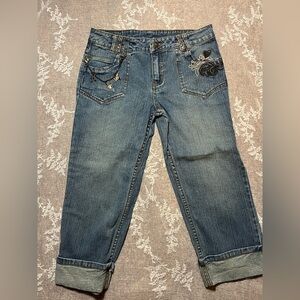 Rare Hannah Montana Y2K Embellished Girls Jeans Chain Detail Size 16